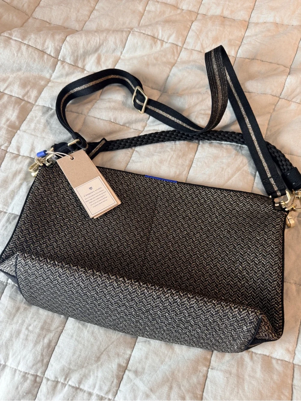 Rothy’s Daily Crossbody Sparkle Herringbone - Picture 3 of 9